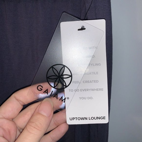 Gaiam Womens Light Navy Jersey Knit Wide Leg PARK TIE Pant Trousers M NWT - Picture 3 of 11